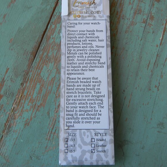 NEW ERIMISH ICE MINT GEO STRIPED APPLE WATCH BAND - Picture 2 of 3